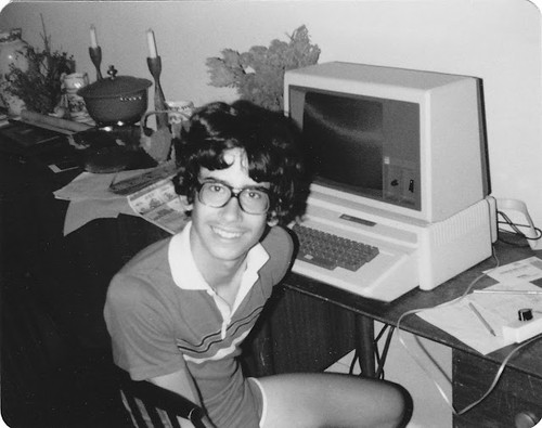Me at 14-ish years of age sitting in from of the Apple 2